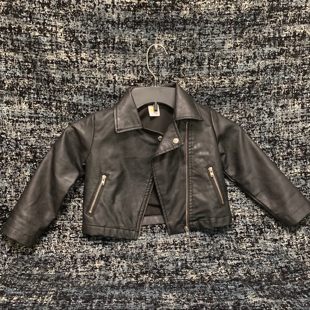 Crazy 8 black leather jacket